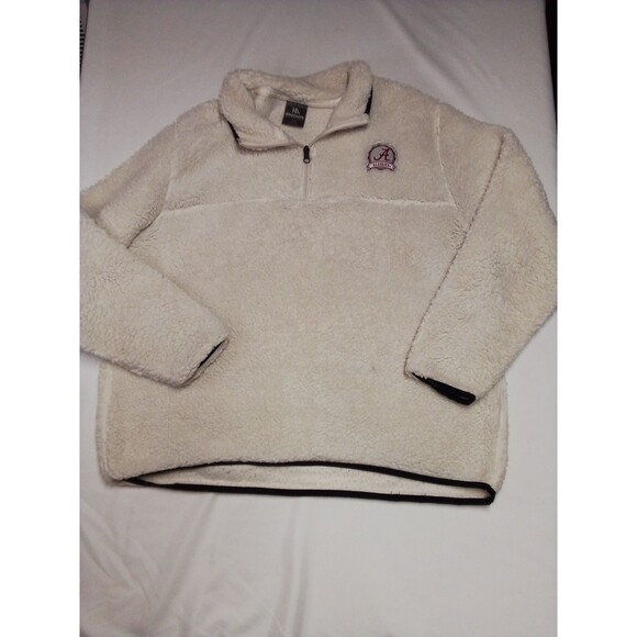 Women's Knights Athletic   White Sherpa Pullover 1/4 Zip Size 16/18 - Picture 4 of 15